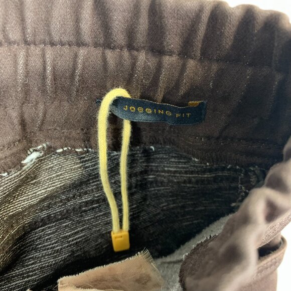 Zara Mens Pants Large Brown Cargo Soft Denim Jogging Fit Tapered Outdoor 30" - Picture 5 of 16